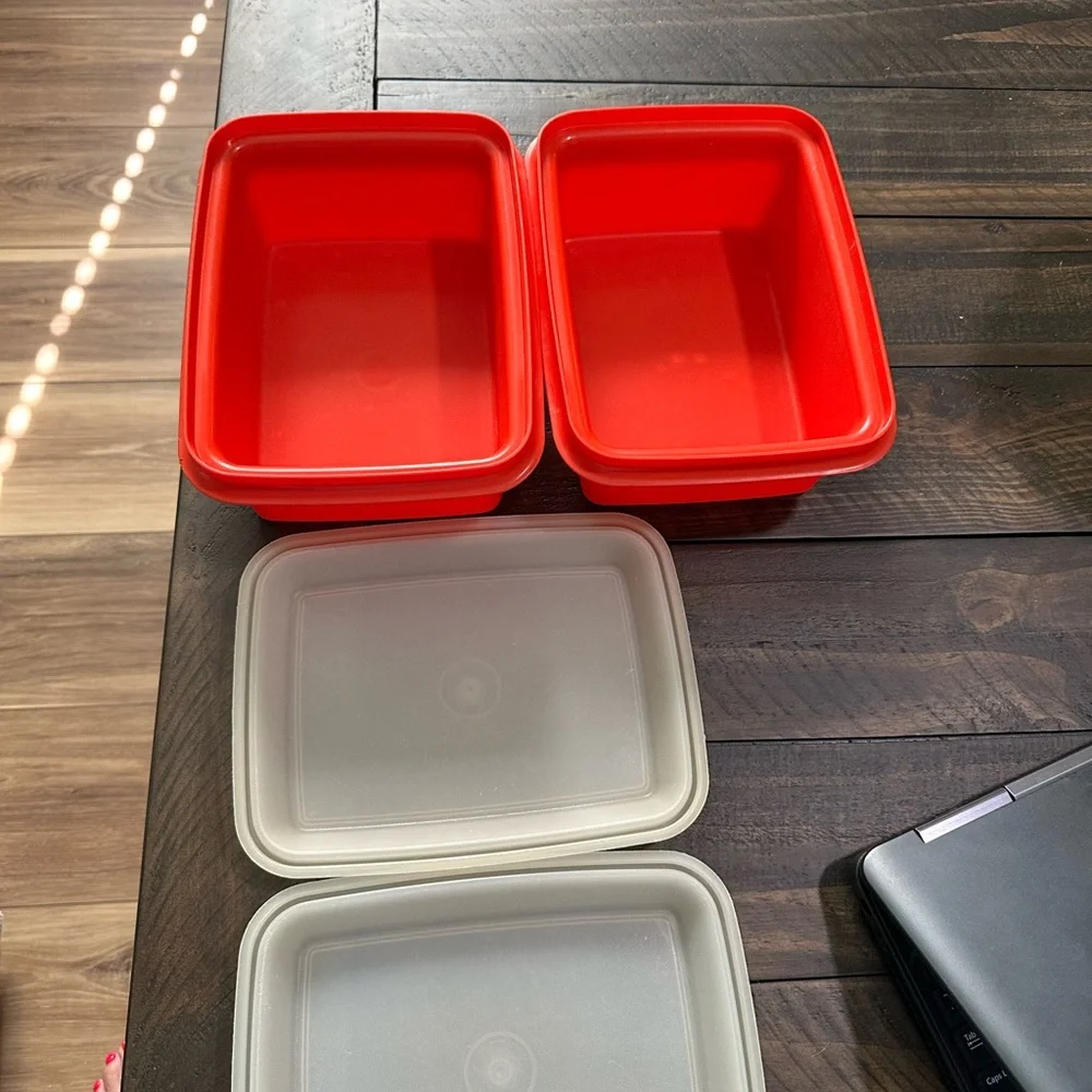 Tupperware vintage lunch carrier with handles